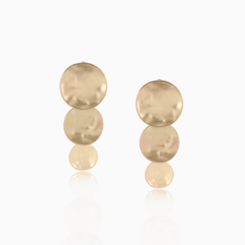 Layered Disc Clip Earrings