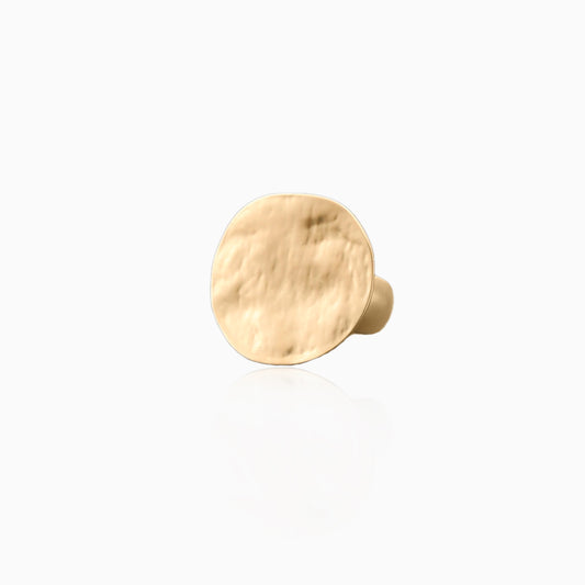 Adjustable Hammered Disc Ring