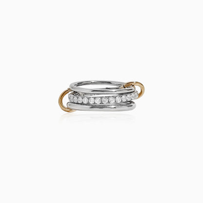 Triple Interlock Zircon Ring