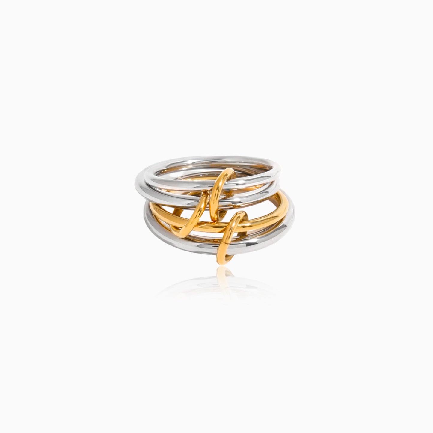 Quad Stacked Dual-Tone Ring