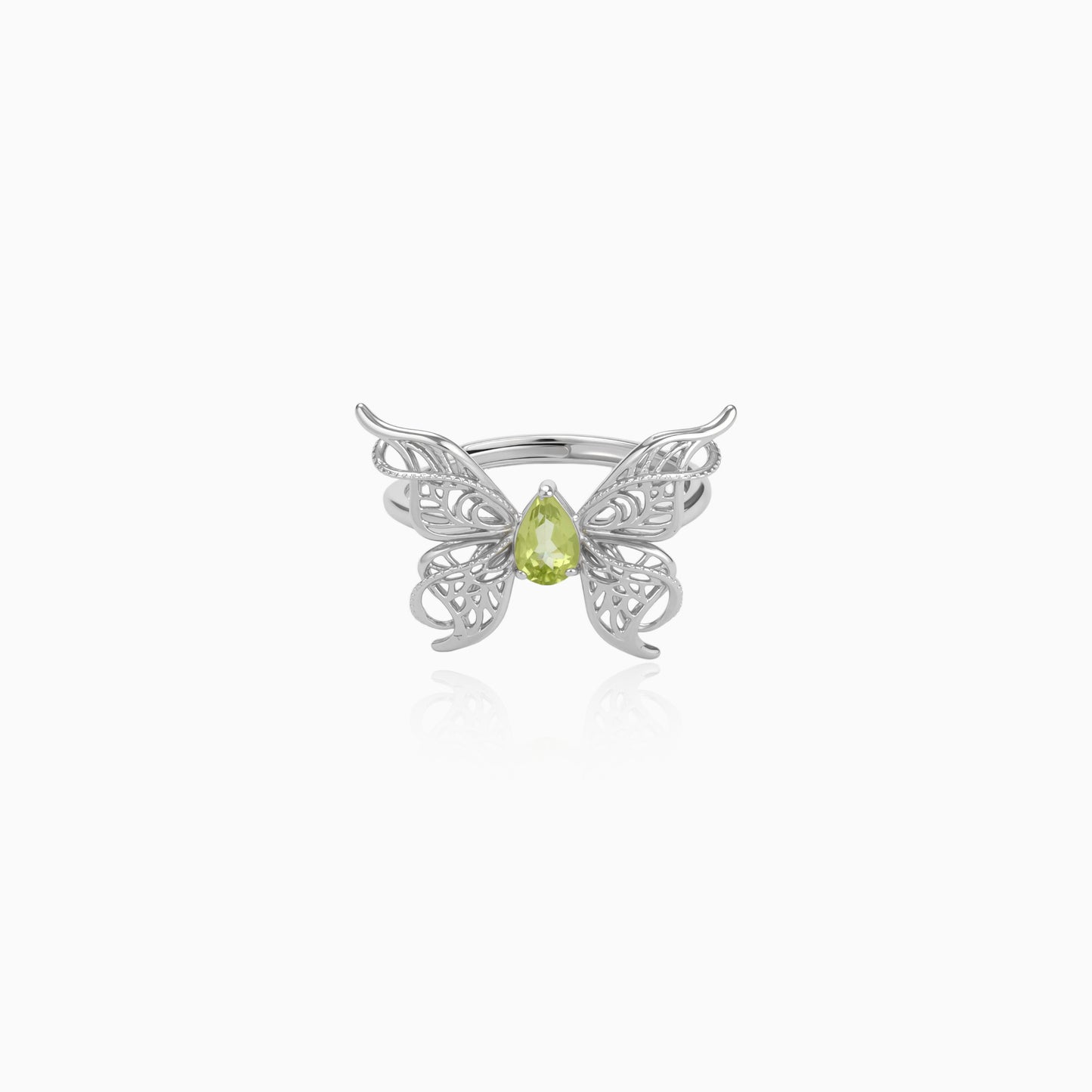 Peridot Butterfly Ring