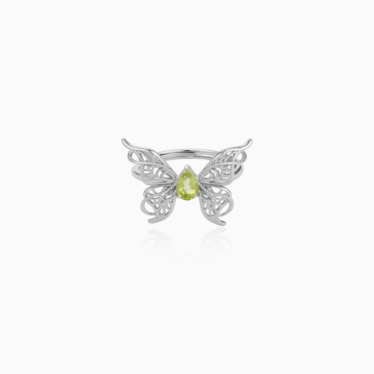 Peridot Butterfly Ring