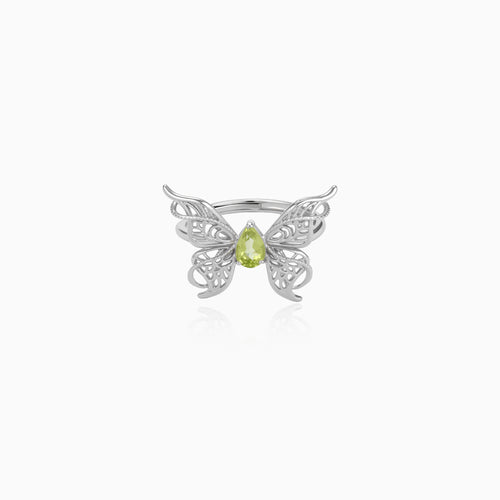 Peridot Butterfly Ring