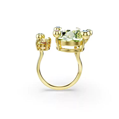 Peridot Oribit Halo Ring