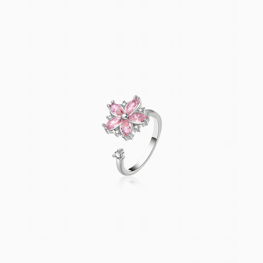 Rotating Flower Statement Ring