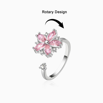 Rotating Flower Statement Ring