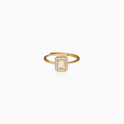 Radiant Halo Rectangle Ring