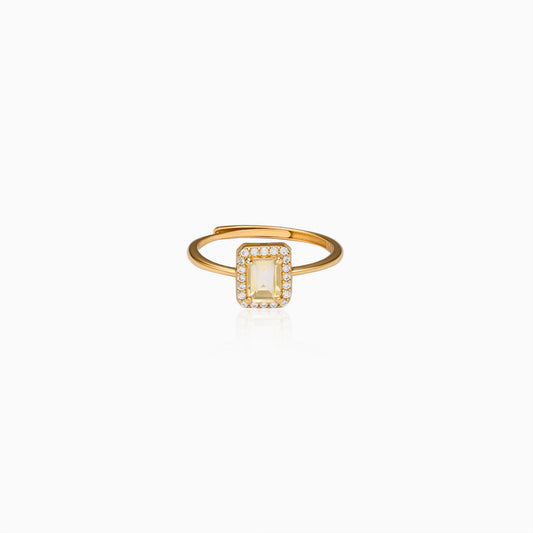 Radiant Halo Rectangle Ring