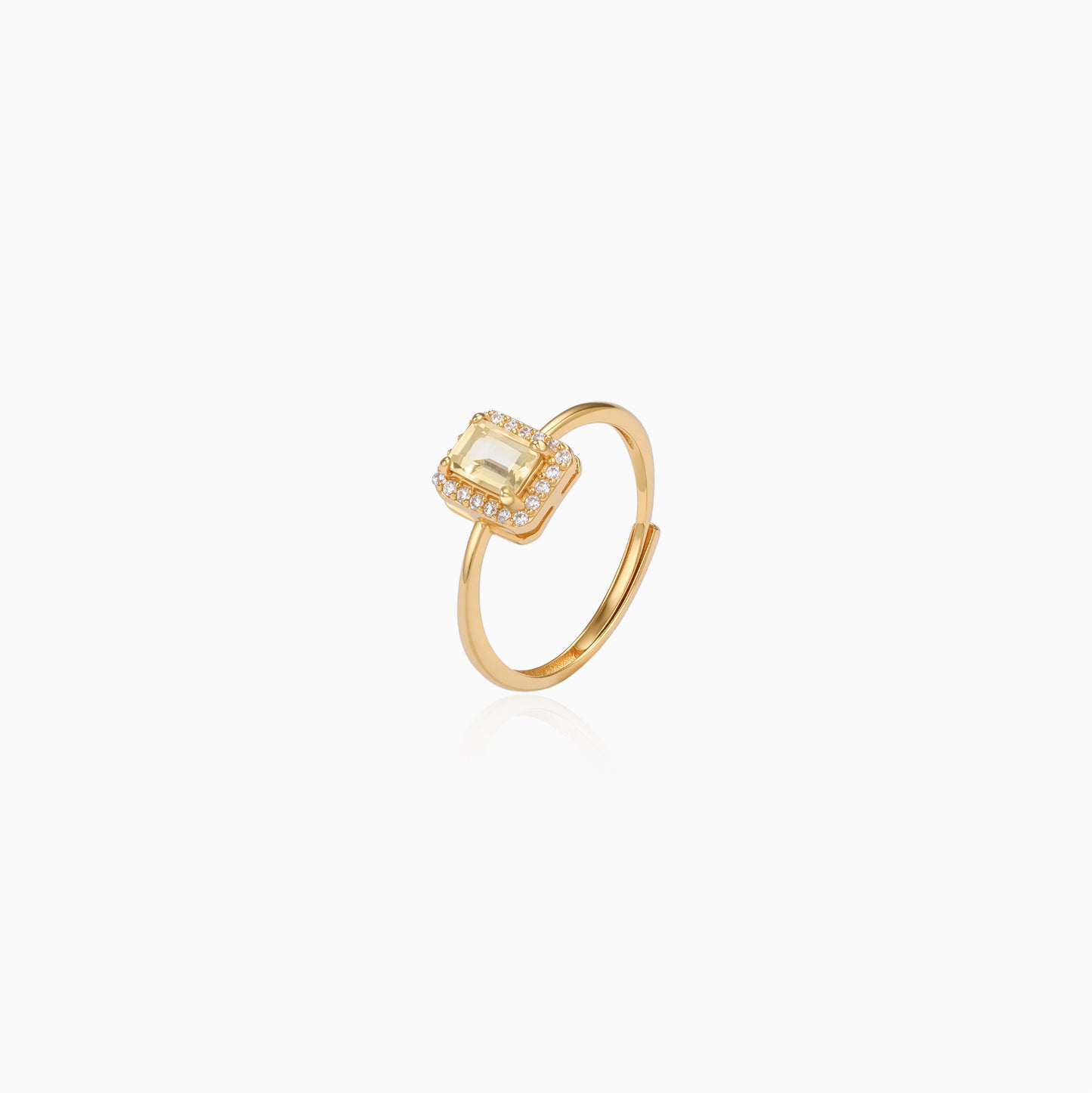 Radiant Halo Rectangle Ring