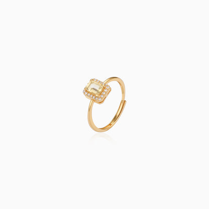 Radiant Halo Rectangle Ring