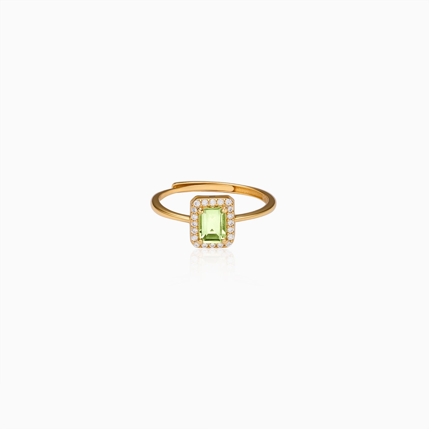 Radiant Halo Rectangle Ring