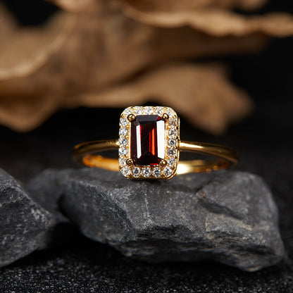 Radiant Halo Rectangle Ring