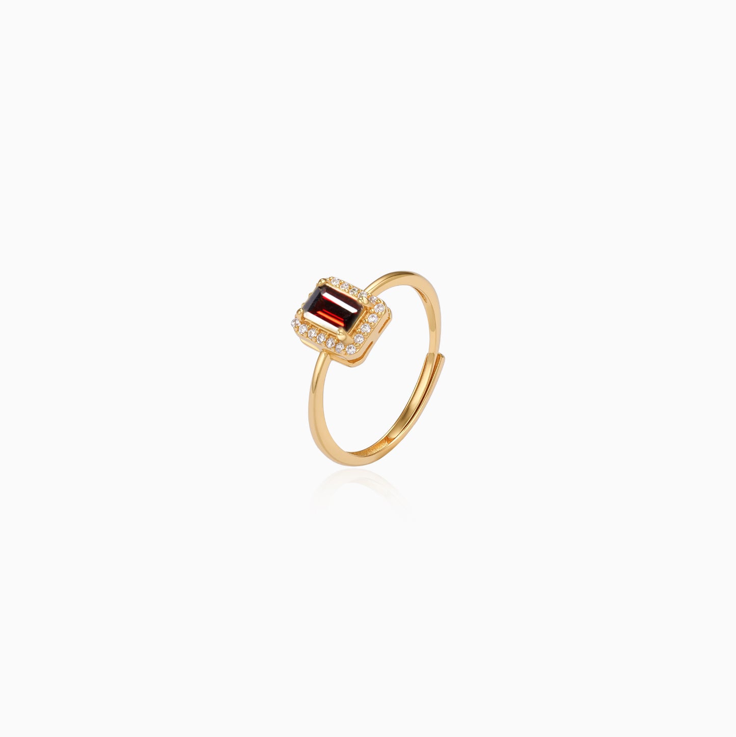 Radiant Halo Rectangle Ring