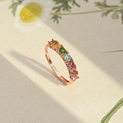 Rainbow Sparkle Tourmaline Ring