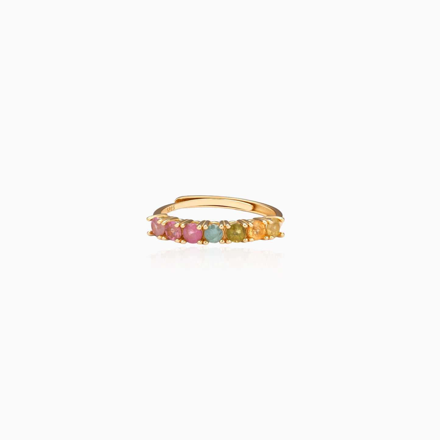 Rainbow Sparkle Tourmaline Ring