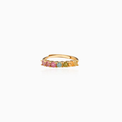 Rainbow Sparkle Tourmaline Ring