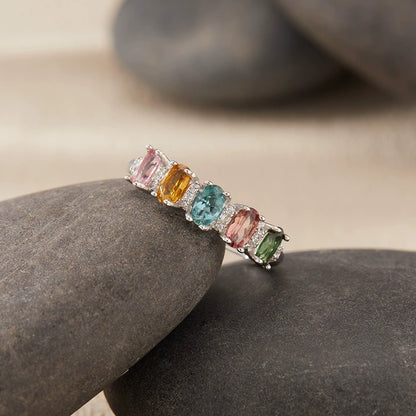 Silver Sparkle Tourmaline Ring
