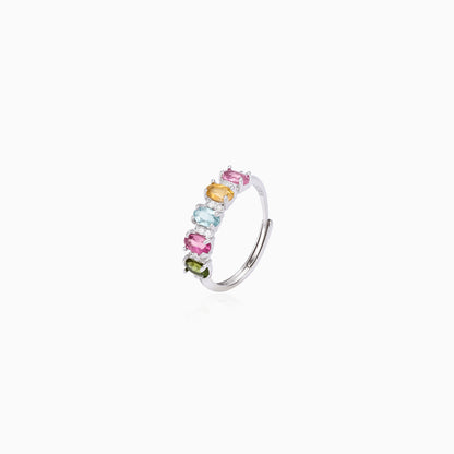 Silver Sparkle Tourmaline Ring