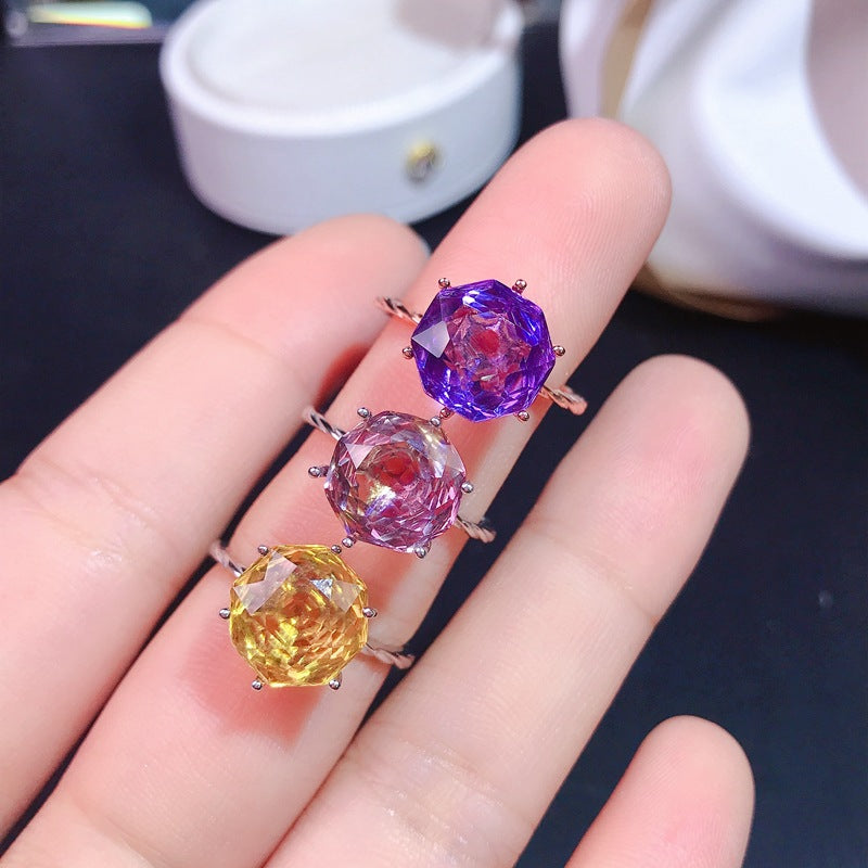 Crown-Set Round Ring