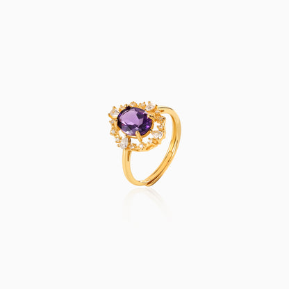 Radiant Oval Amethyst Ring