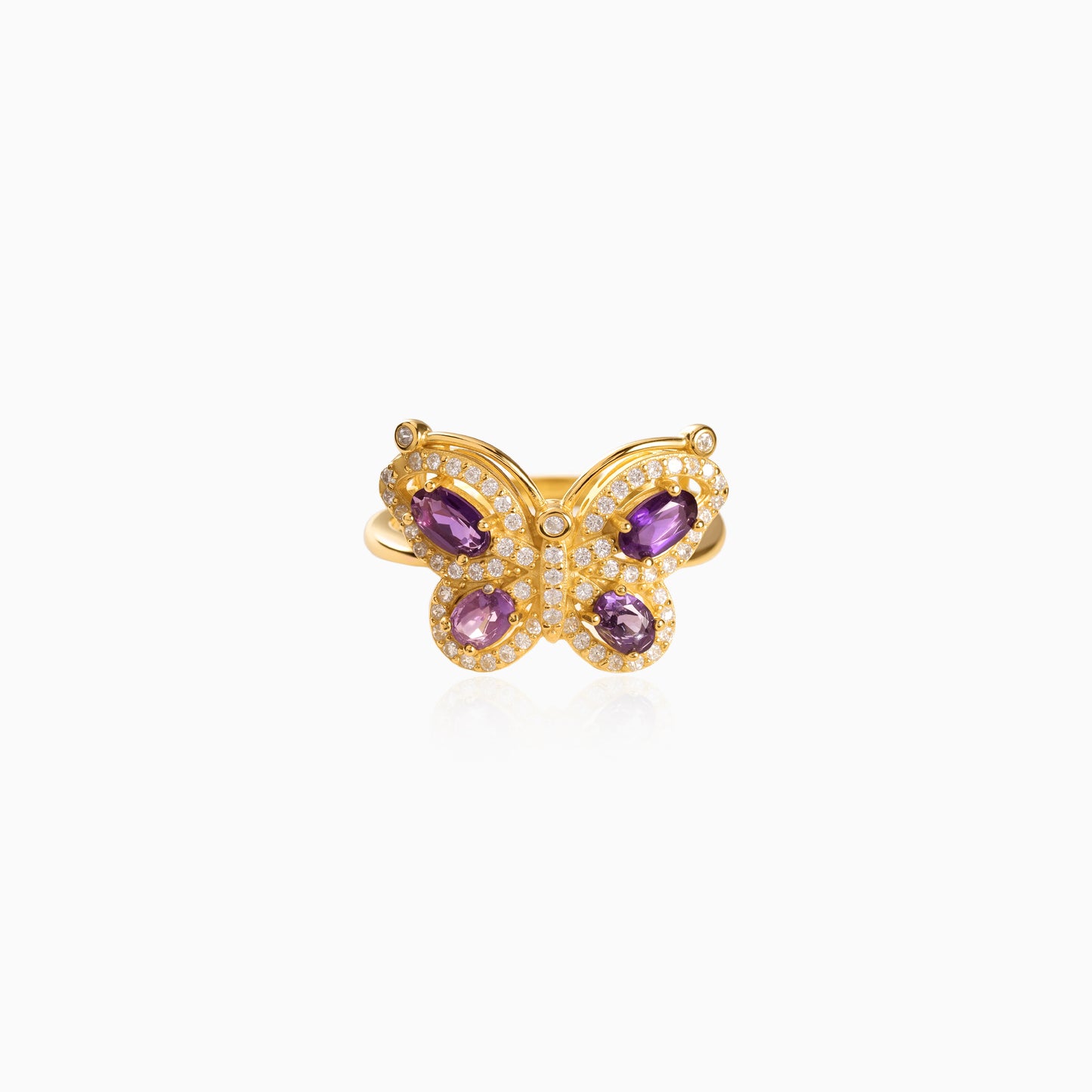 Butterfly Bloom Amethyst Ring