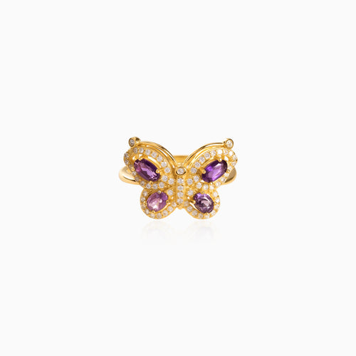 Butterfly Bloom Amethyst Ring
