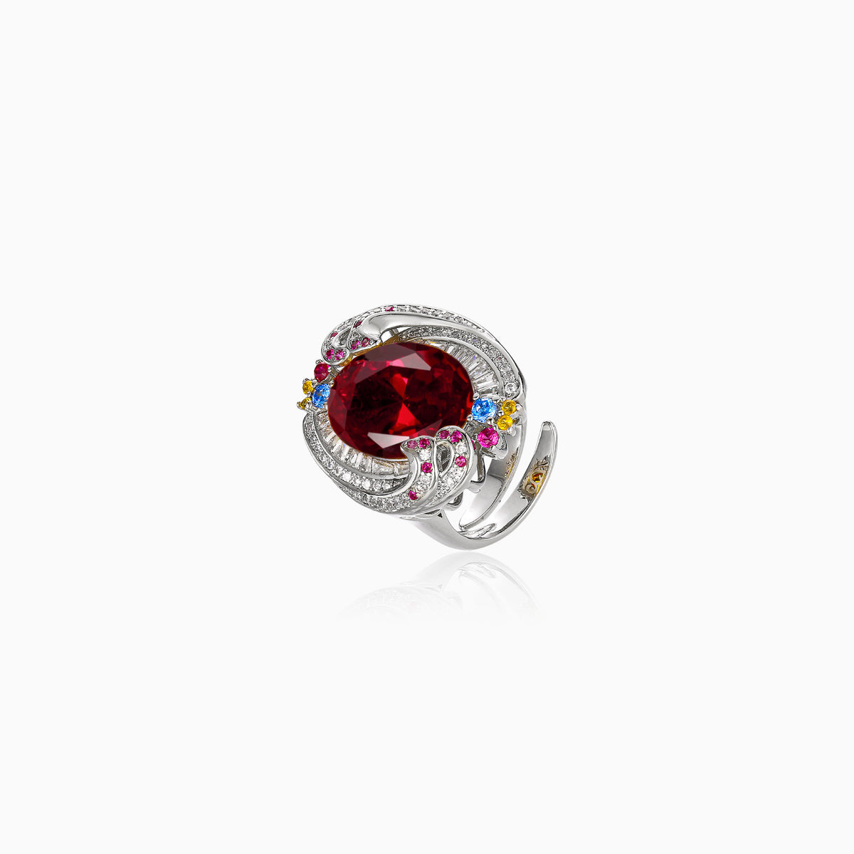 Framed Oval Halo Ring