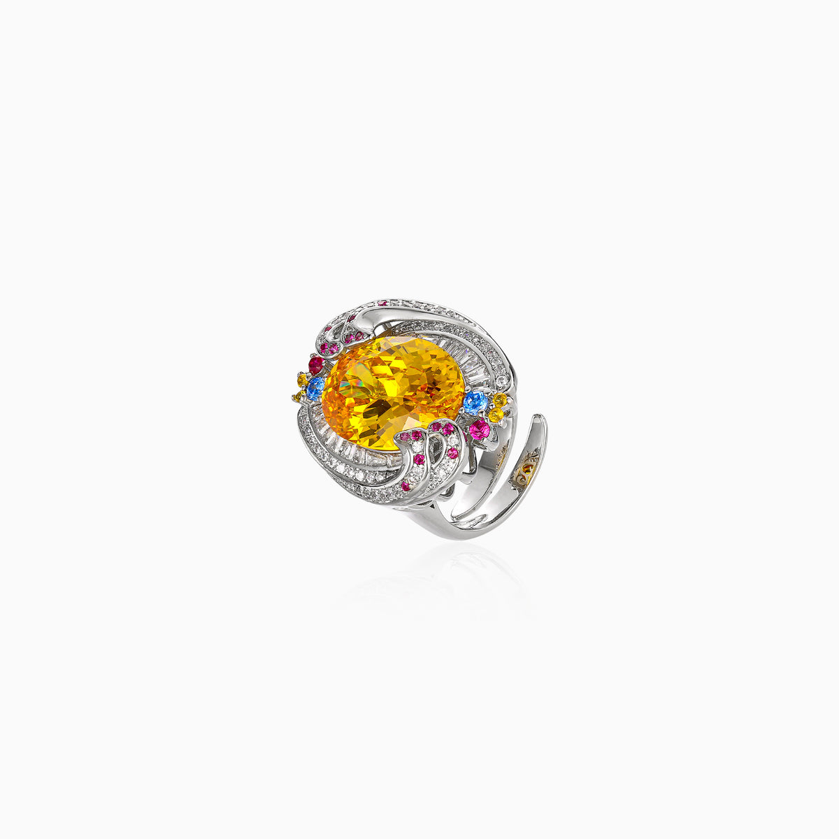 Framed Oval Halo Ring