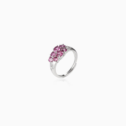 Rhythm Stack Garnet Ring