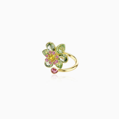 Open Floral Wrap Ring