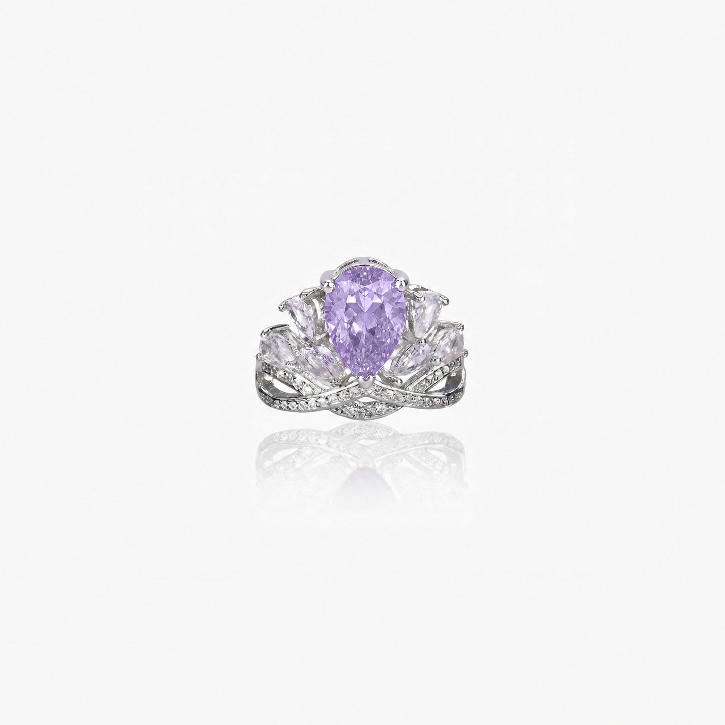Royal Pear Cluster Open Ring