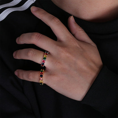 Golden Block Band Ring