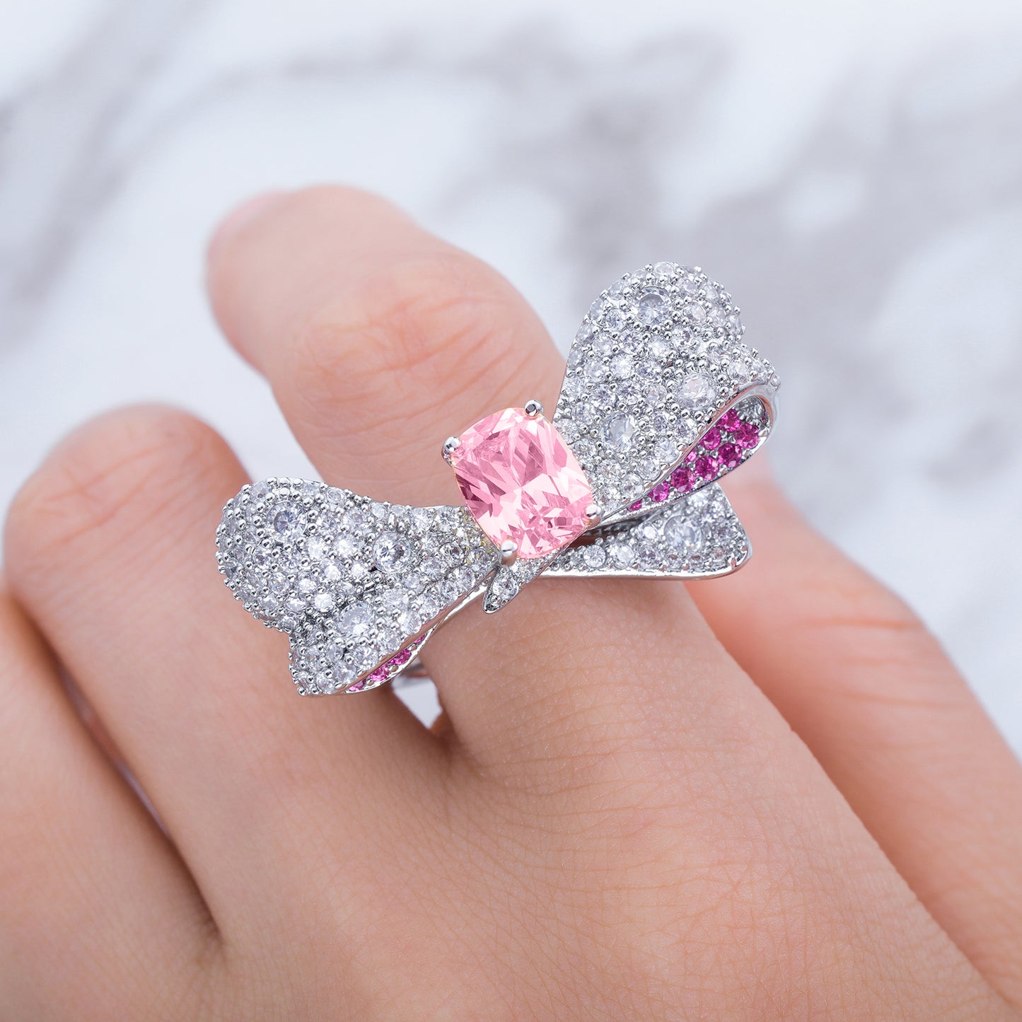 Radiant Ribbon Bow Ring