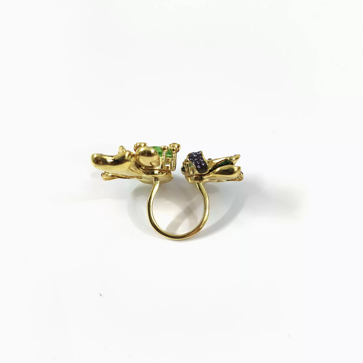 Kaleidoscope Twin-Bloom Open Ring