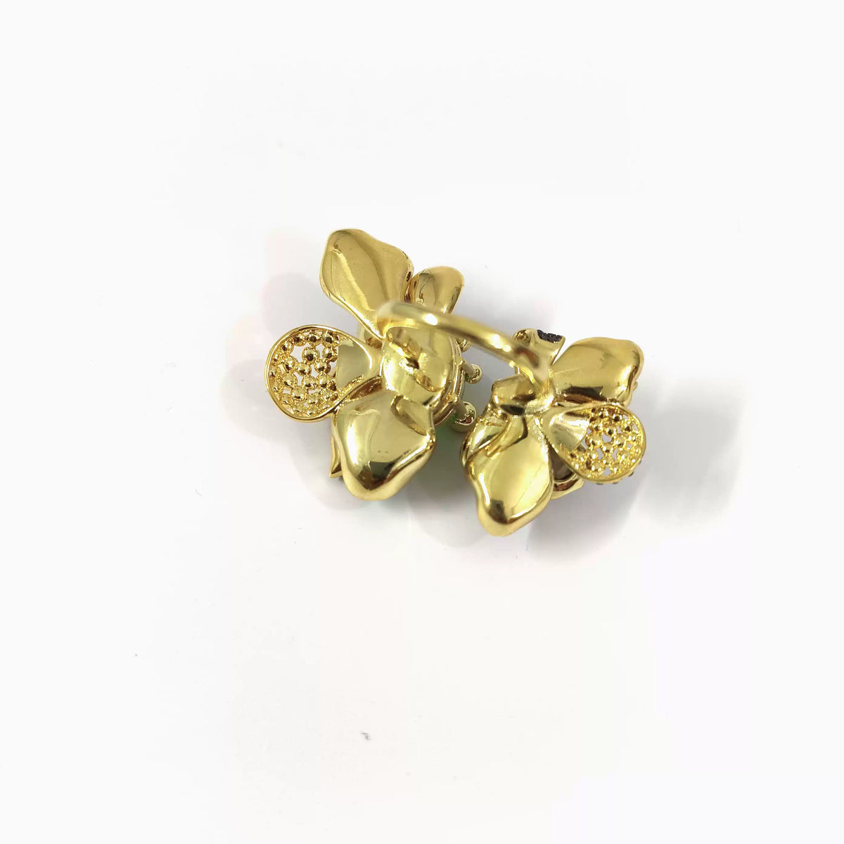 Kaleidoscope Twin-Bloom Open Ring