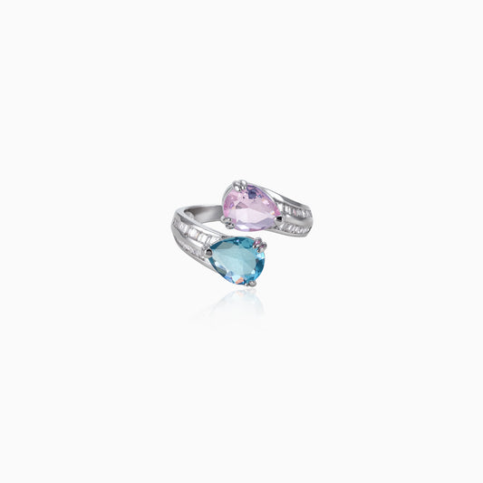 Dual Teardrop Wrap Ring