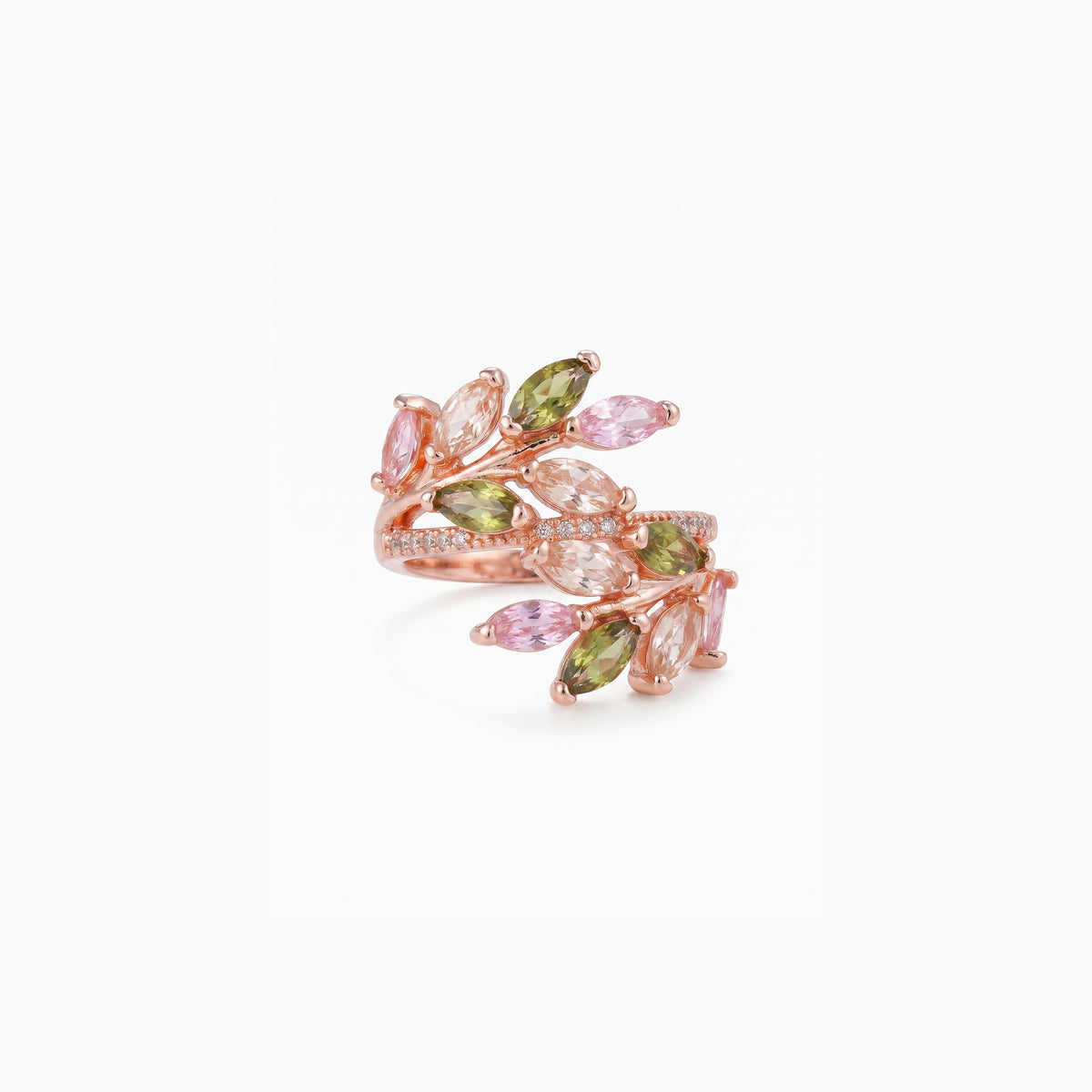 Rainbow Petal Open-Ring