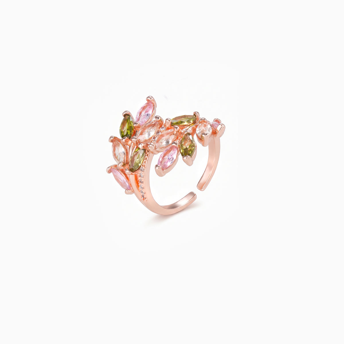 Rainbow Petal Open-Ring