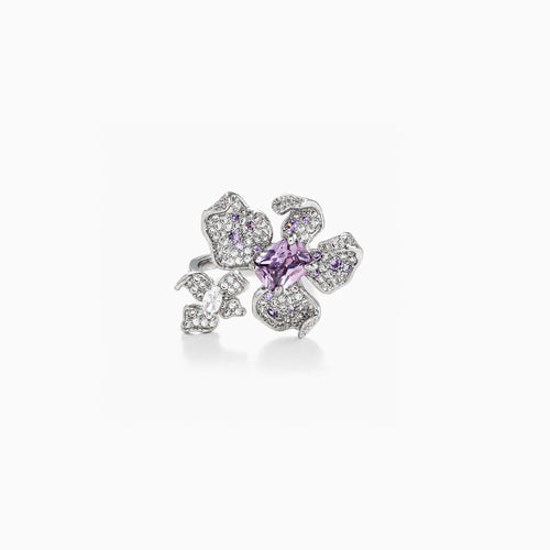 Lavender Ritbbon Open-Ring