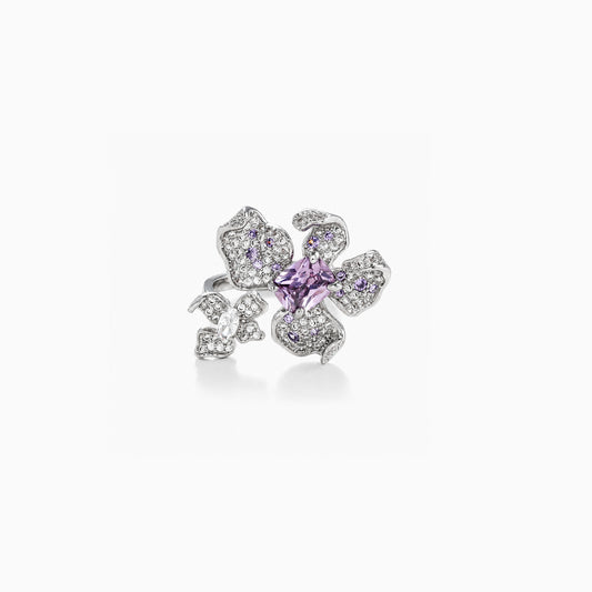 Lavender Ritbbon Open-Ring