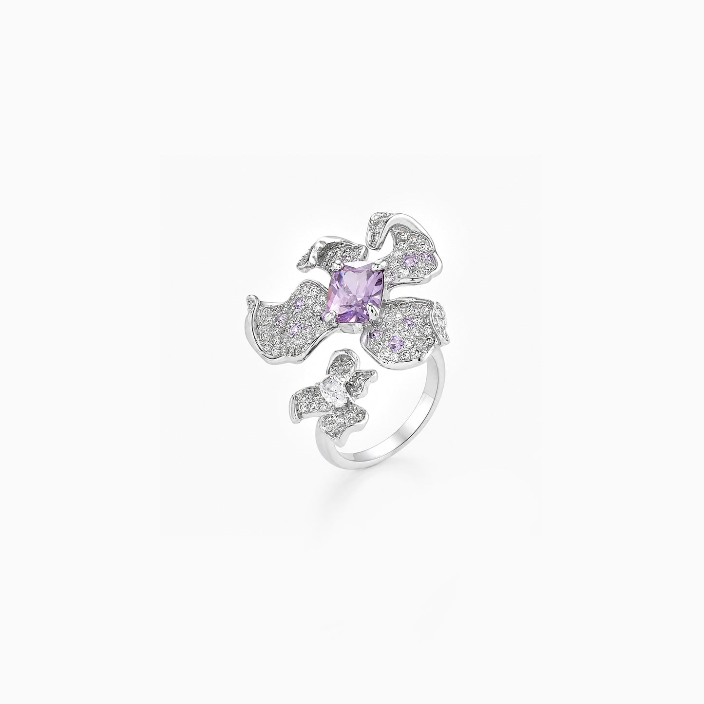 Lavender Ritbbon Open-Ring
