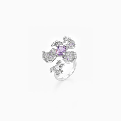 Lavender Ritbbon Open-Ring