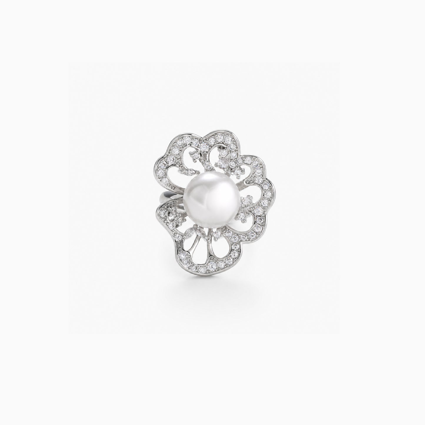Pearl Filigree Open-Ring