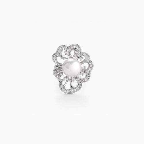 Pearl Filigree Open-Ring