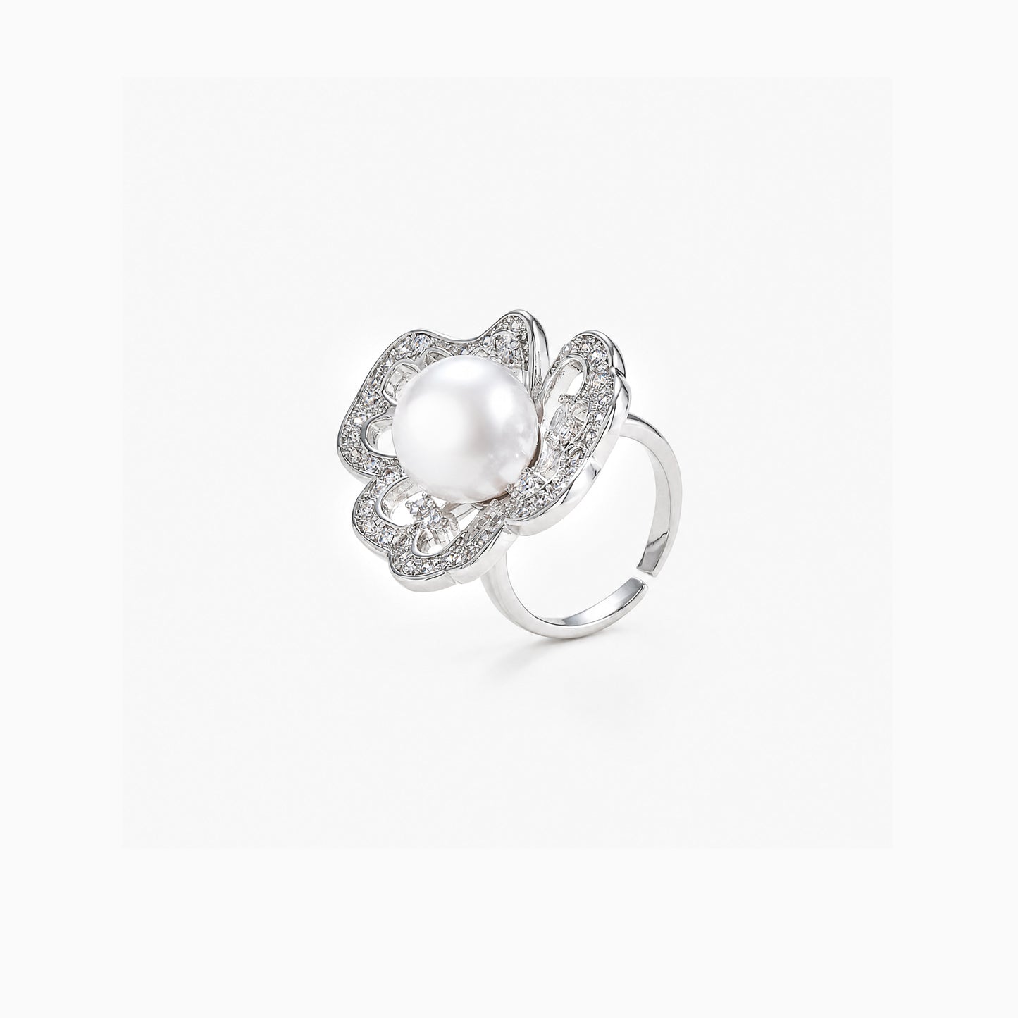 Pearl Filigree Open-Ring