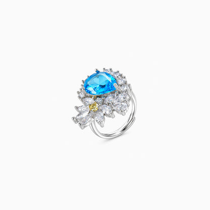 Ice Blue Daisy Ring