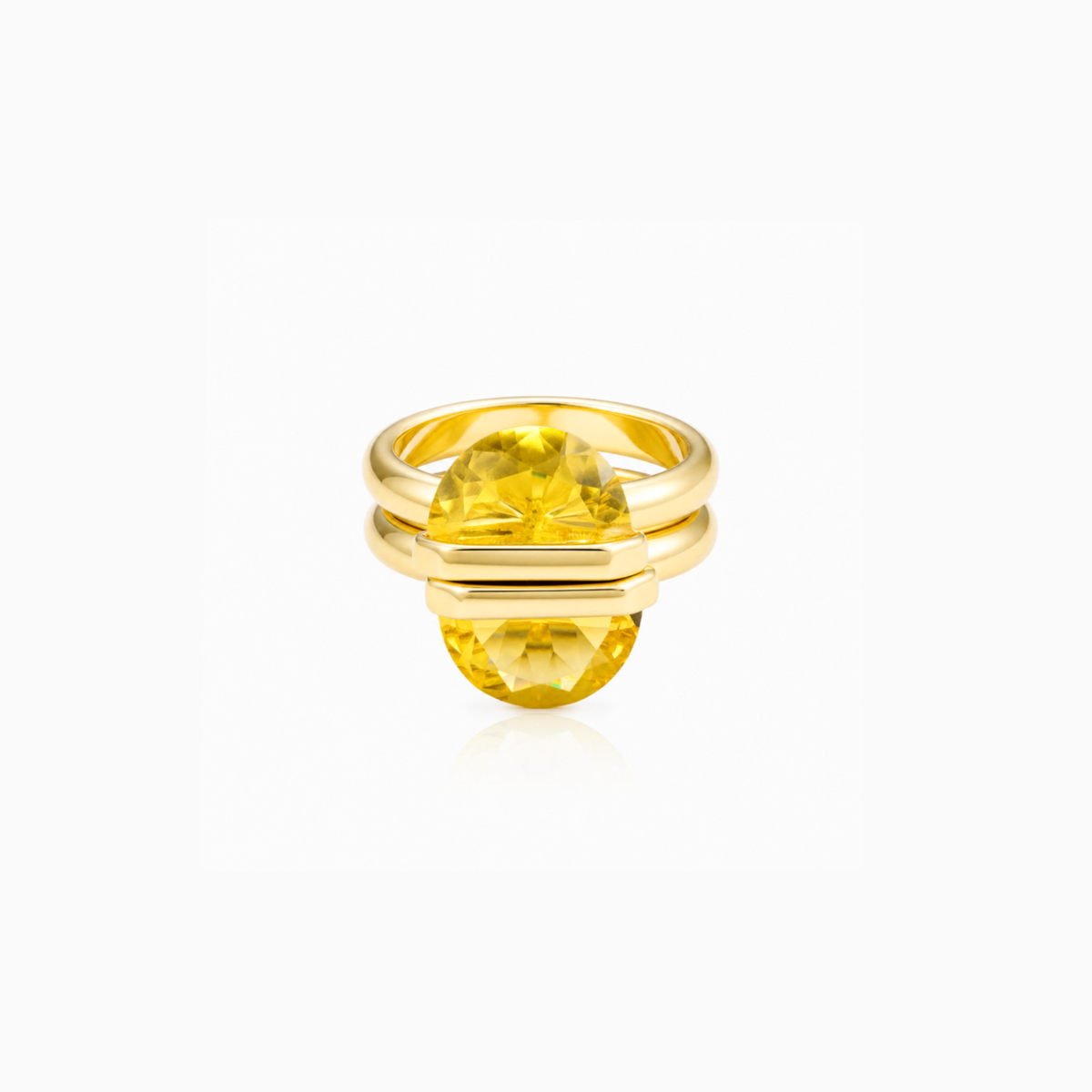 Yellow Magnetized Duo Ring