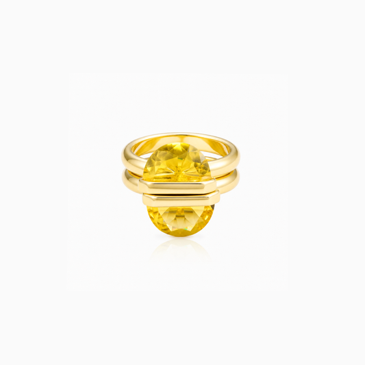 Yellow Magnetized Duo Ring