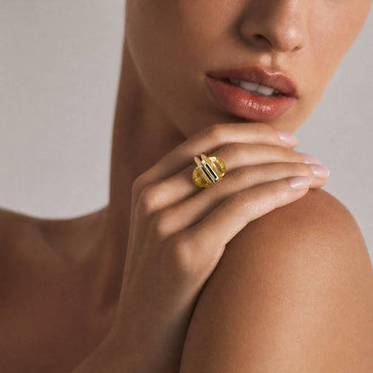 Yellow Magnetized Duo Ring