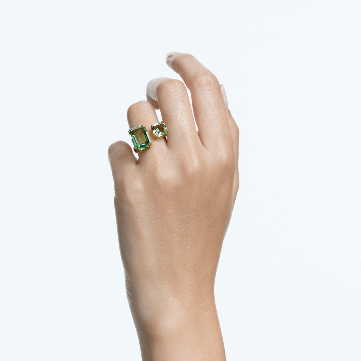 Green Emerald Open Ring